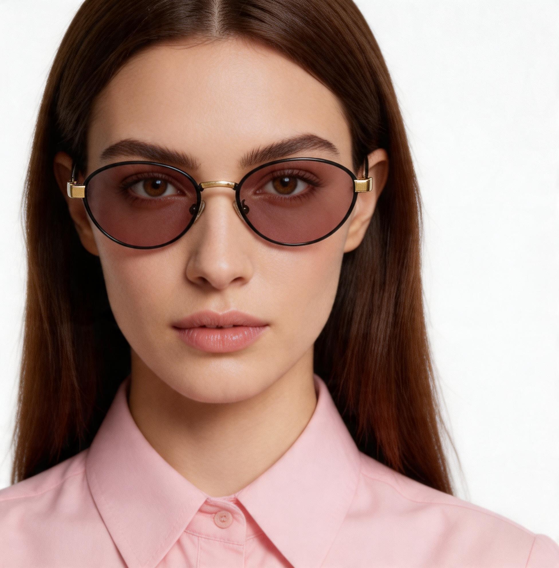 BS0824-0311_Black_Oval_Metal_sunglasses_model