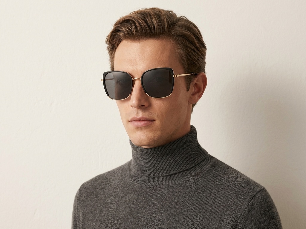 BS0824-0312_Black_Rectangular_TR90_sunglasses-tryon_male