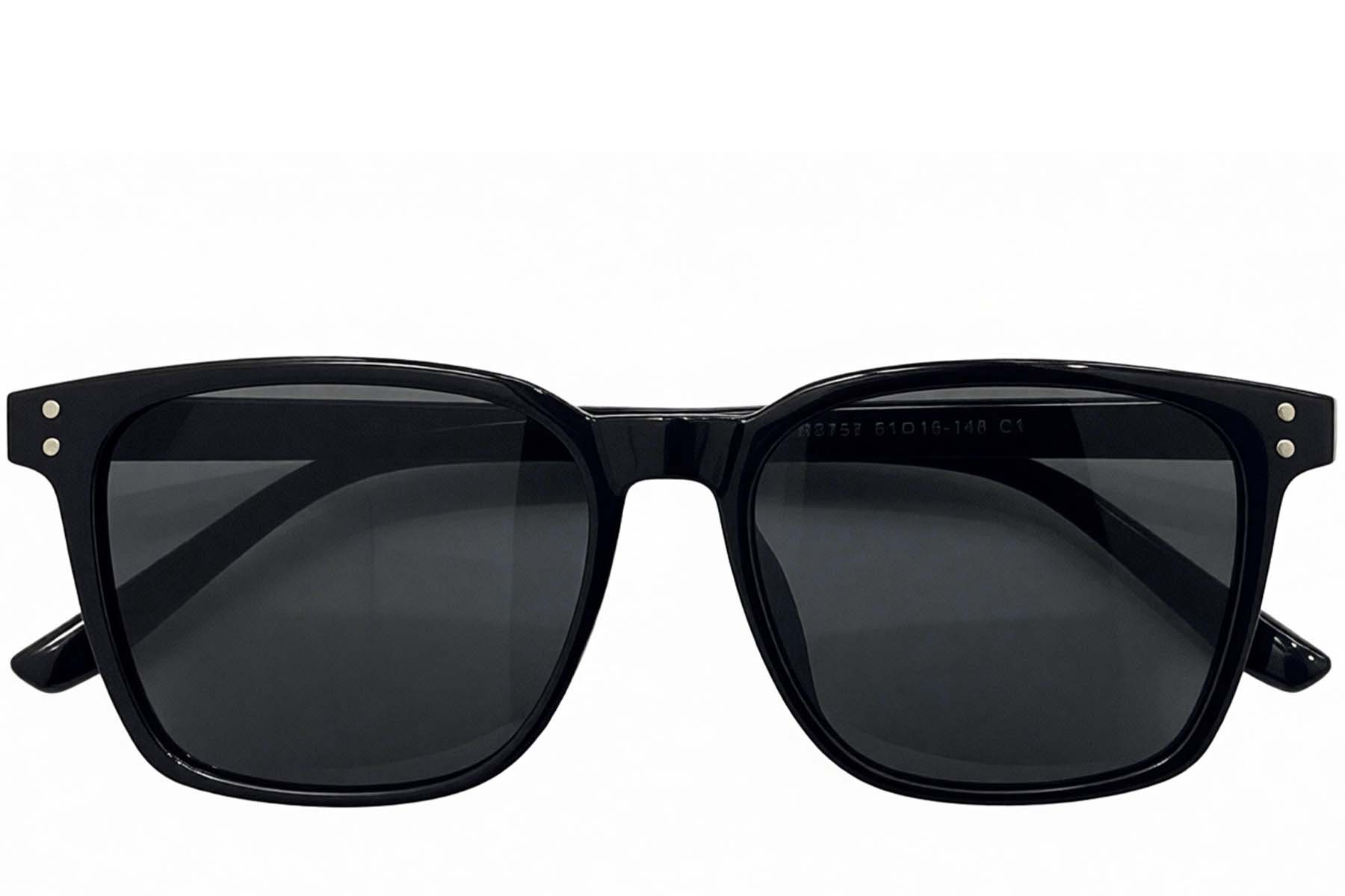 BS0824-0317_Black_Rectangular_TR90_sunglasses_front
