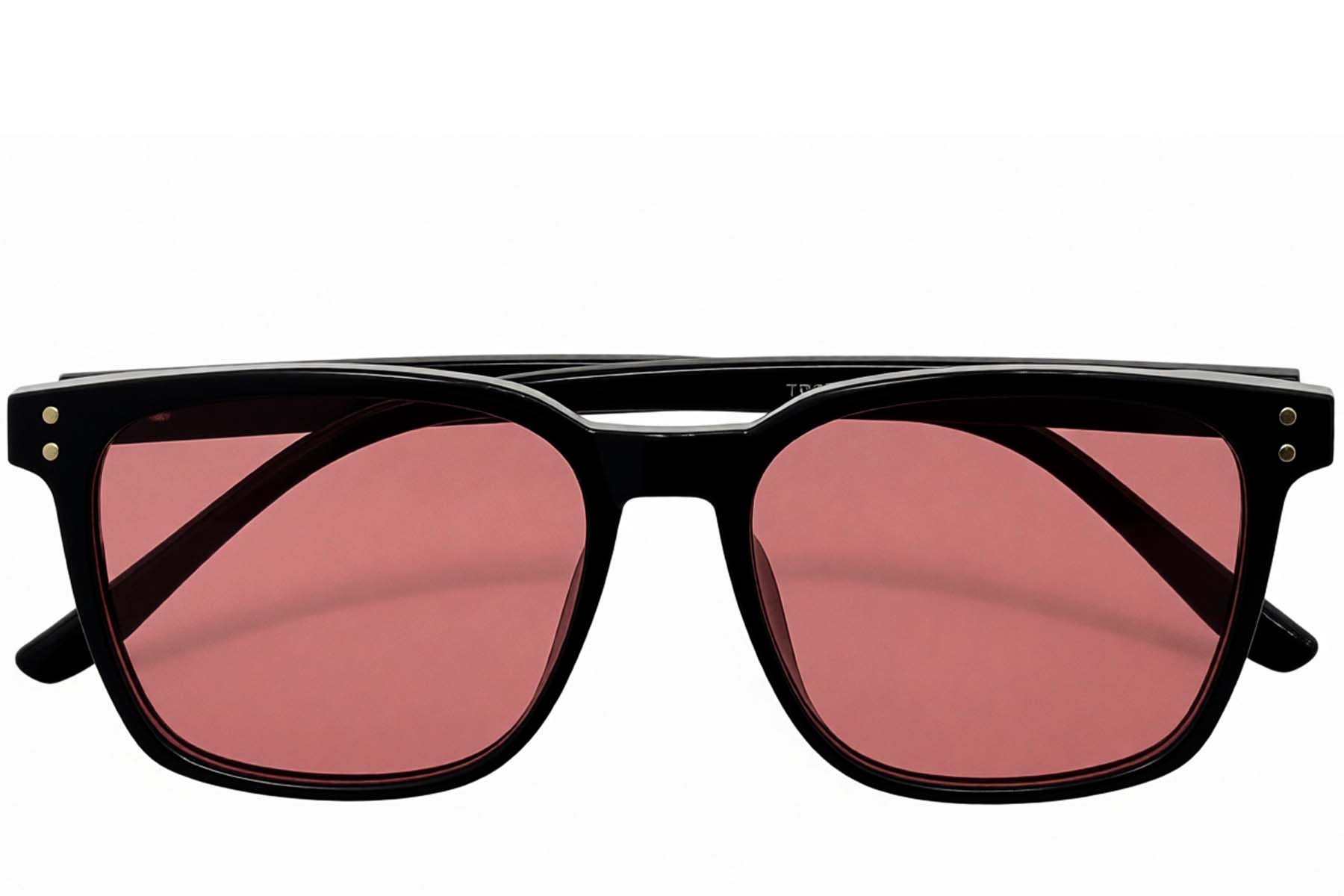 BS0824-0319_Black_Rectangular_TR90_sunglasses_front