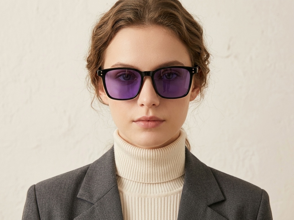 BS0824-0321_Black_Rectangular_TR90_sunglasses-tryon_female