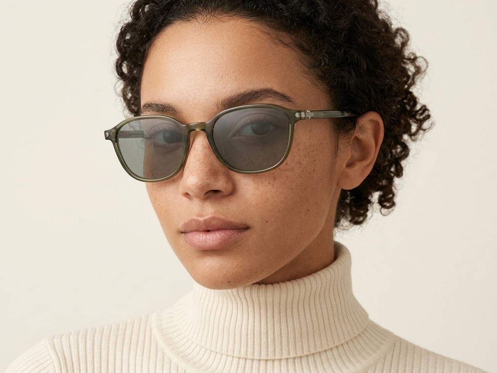 BS0824-0332_Green_Rectangular_TR90_sunglasses-tryon_female