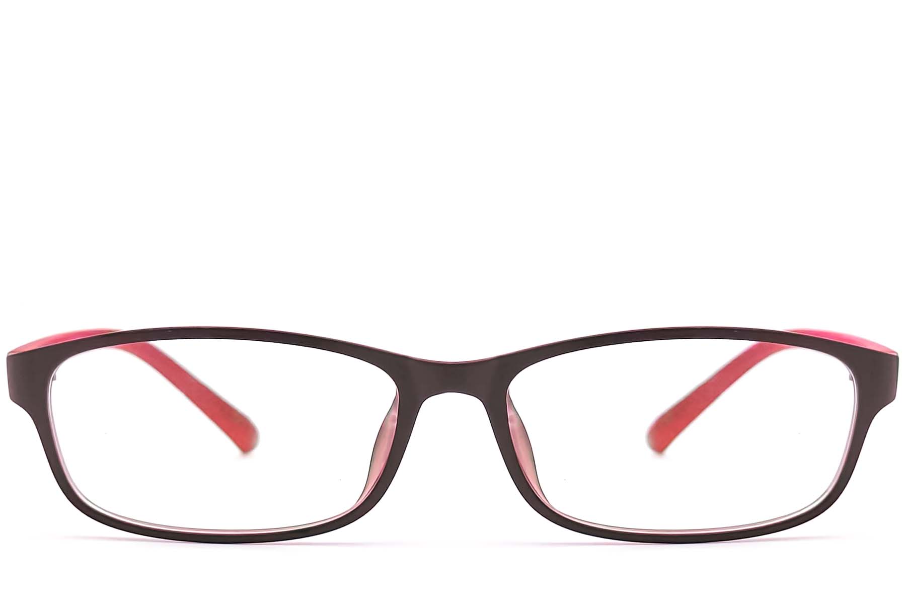 BS1013-0002_Red_Rectangular_TR90_Glasses_front