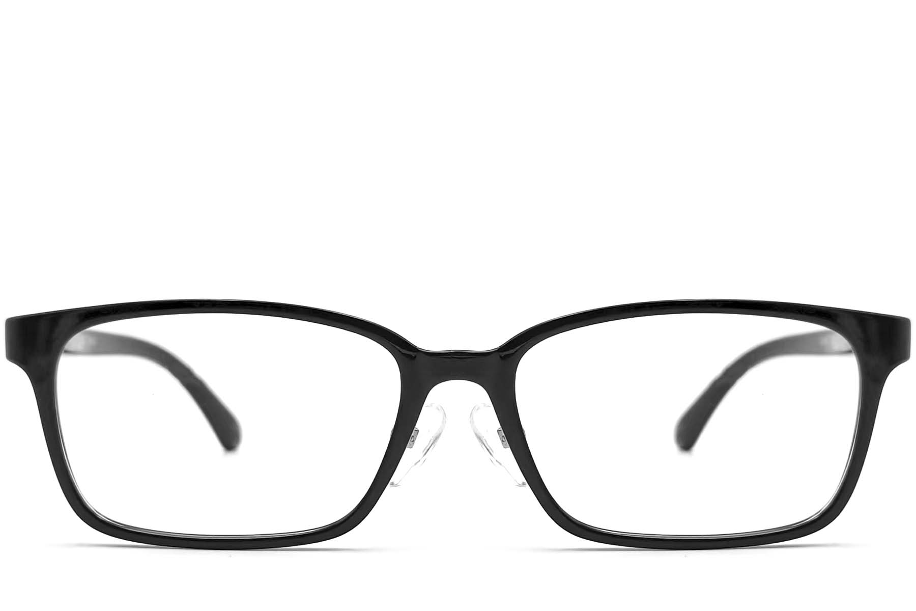 BS1013-0004_Black_Rectangular_TR90_Glasses_front