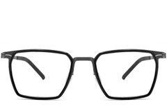 BS1013-0006_Black_Rectangular_Titanium_Glasses_front