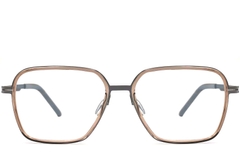 BS1013-0023_Brown_Rectangular_Titanium_Glasses_front