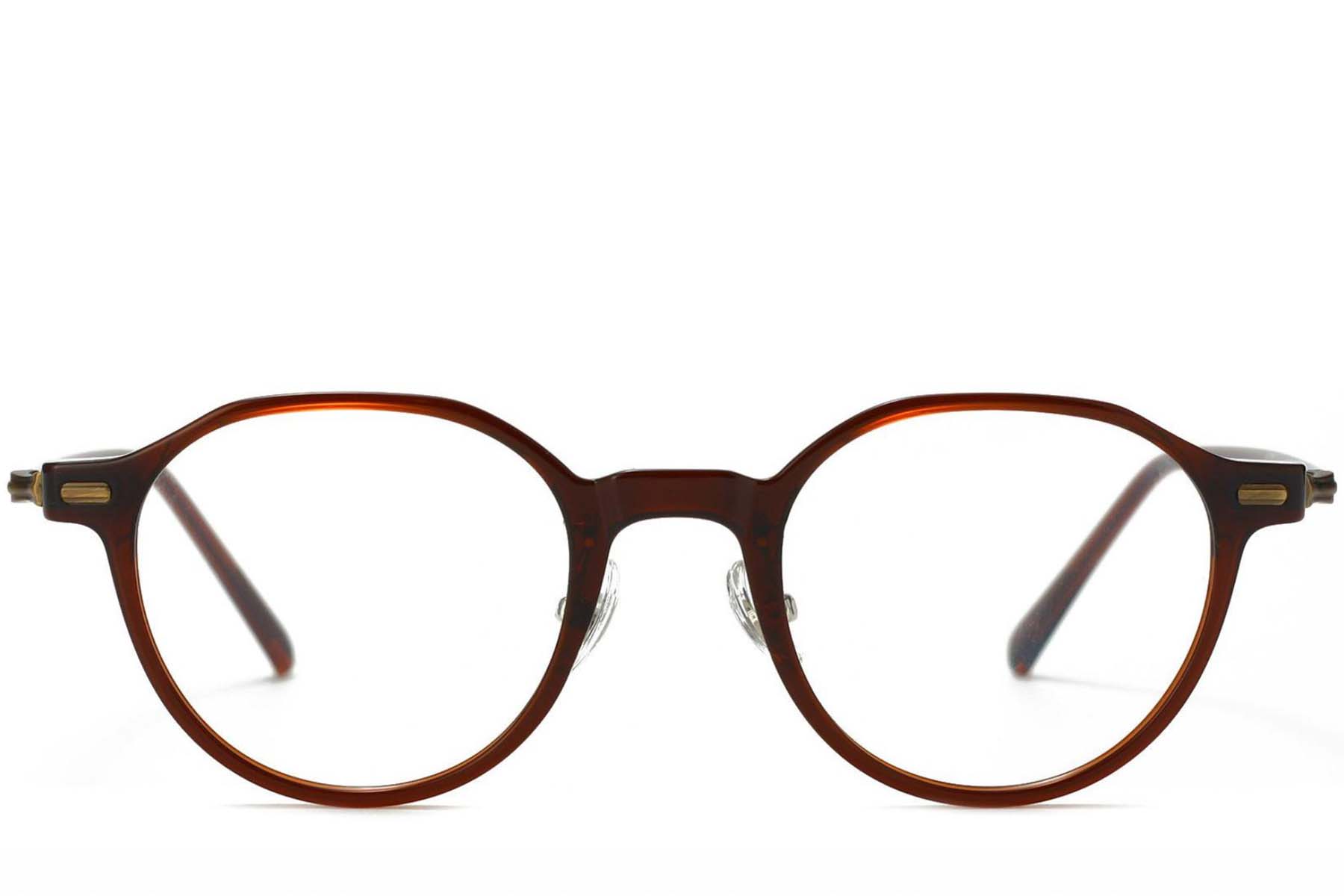 BS1025-0016_Brown_Oval_TR90_Glasses_front