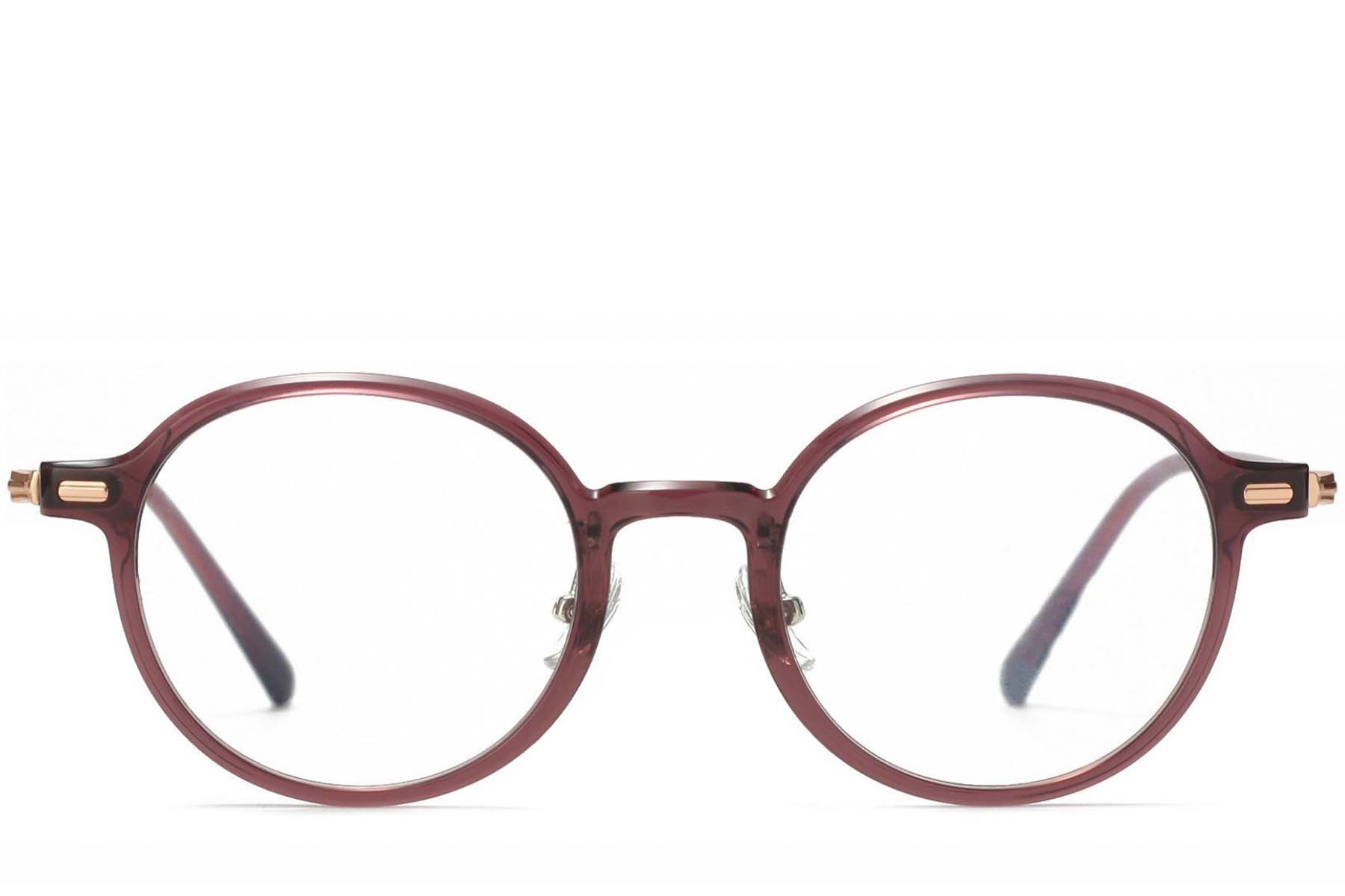 BS1025-0030_Purple_Round_TR90_Glasses_front