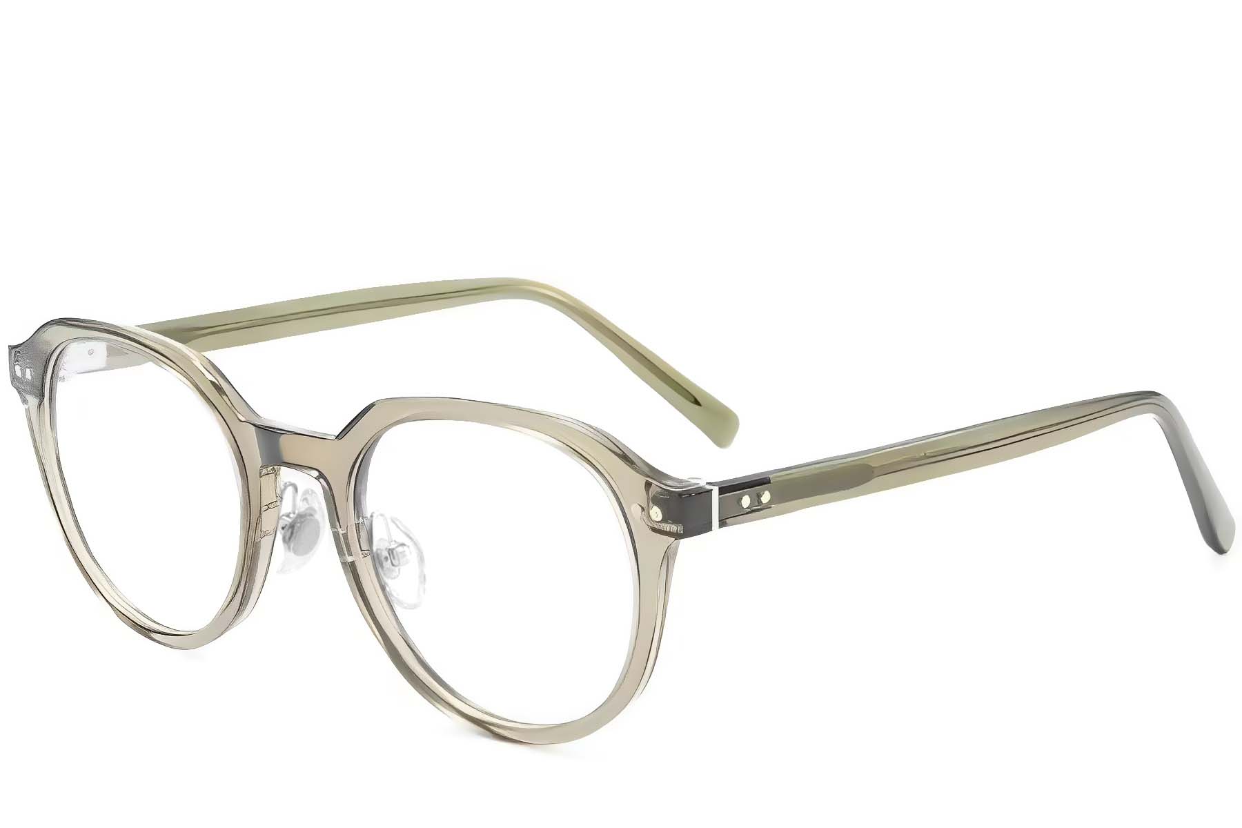 Gafas ovaladas verdes TR90 #BS1025-0088