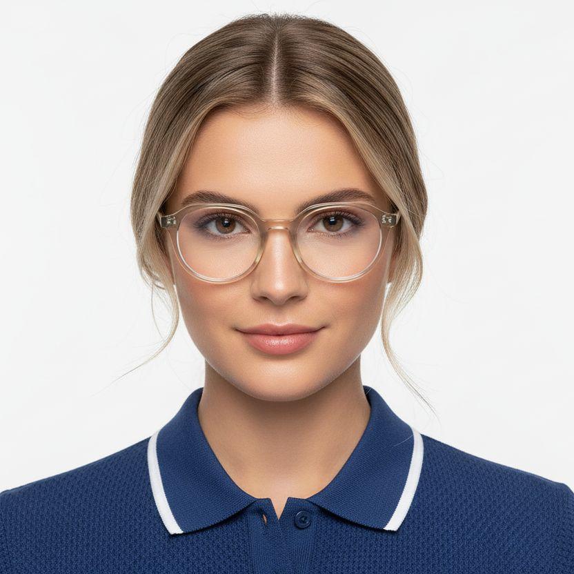 Gafas ovaladas verdes TR90 #BS1025-0088