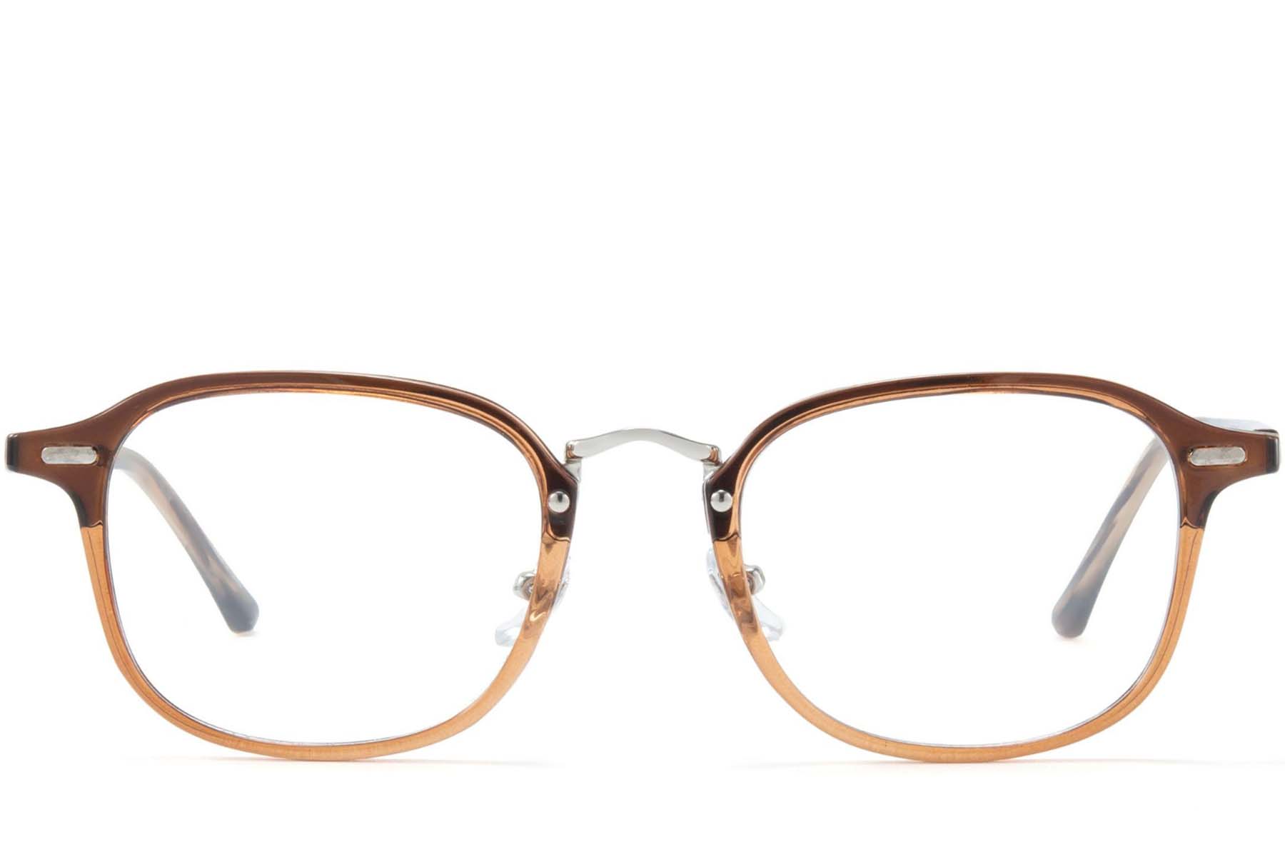 BS1025-0093_Brown_Rectangular_TR90_Glasses_front
