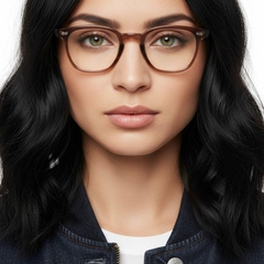 Rectangular Brown TR90 Glasses #BS1025-0102