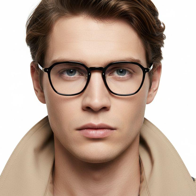 Rectangular Black TR90 Glasses #BS1025-0116