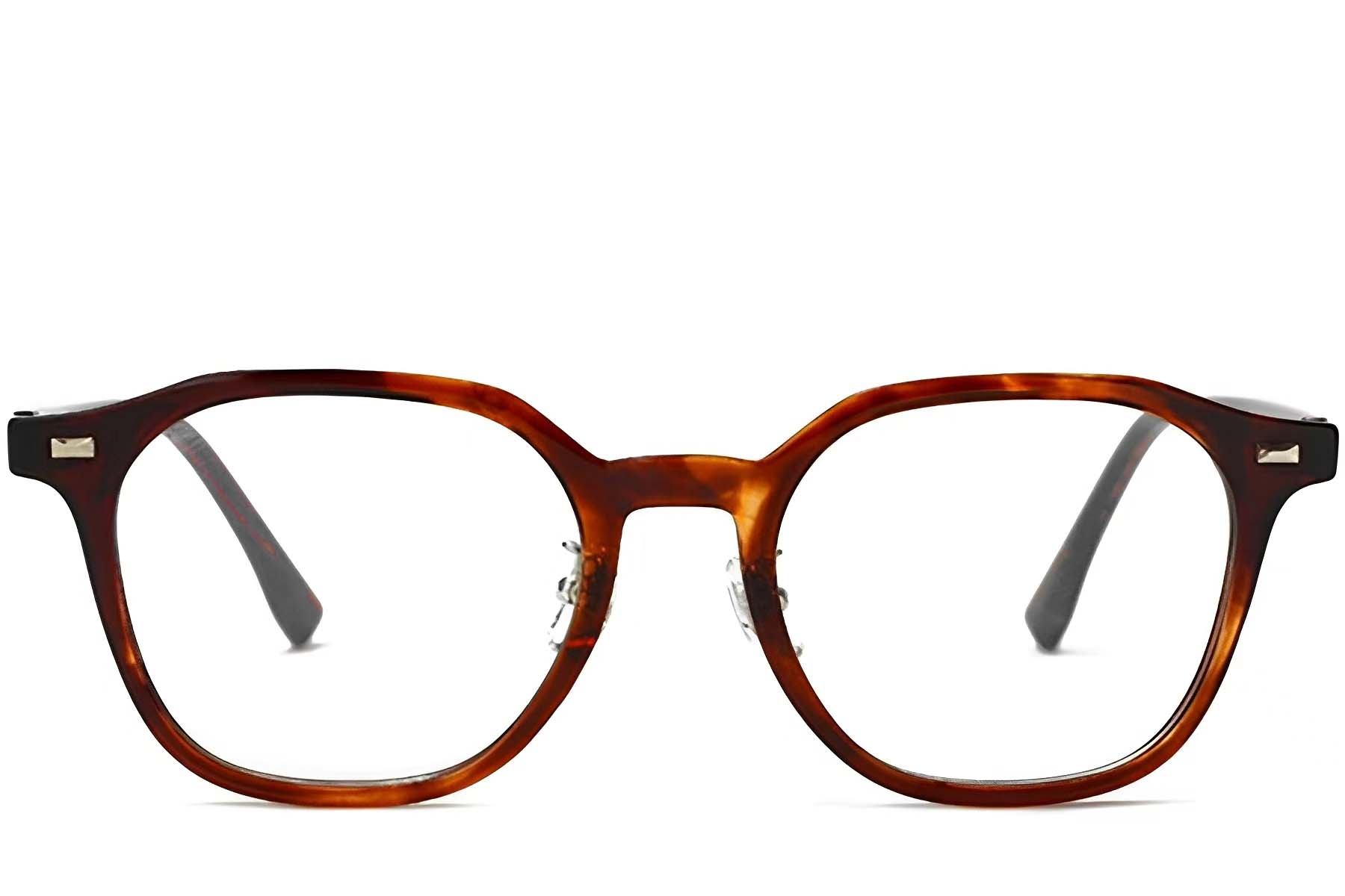 BS1025-0126_Brown_Rectangular_TR90_Glasses_front