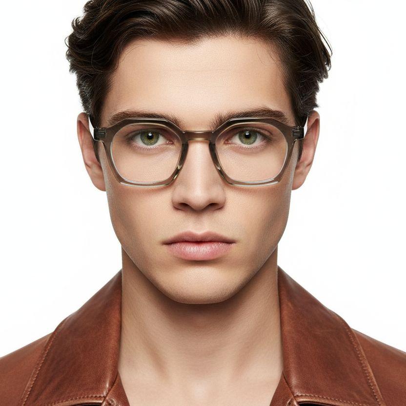 Lunettes géométriques vertes TR90 #BS1025-0142