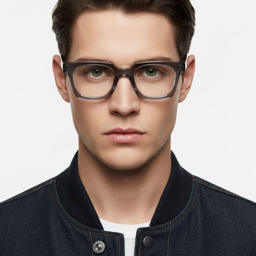 Rectangular Grey TR90 Glasses #BS1025-0145