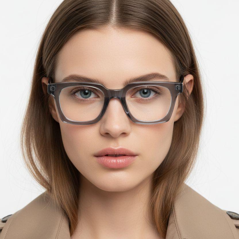 Rectangular Grey TR90 Glasses #BS1025-0145