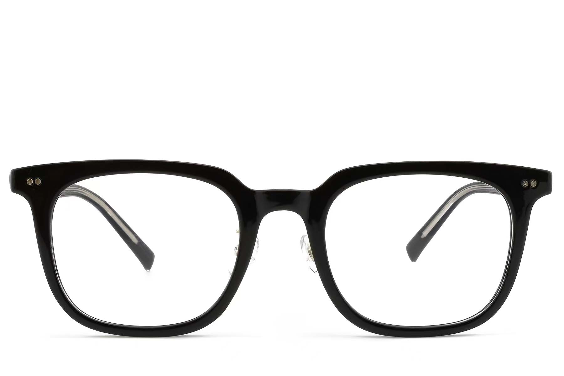 BS1025-0160_Black_Rectangular_TR90_Glasses_front