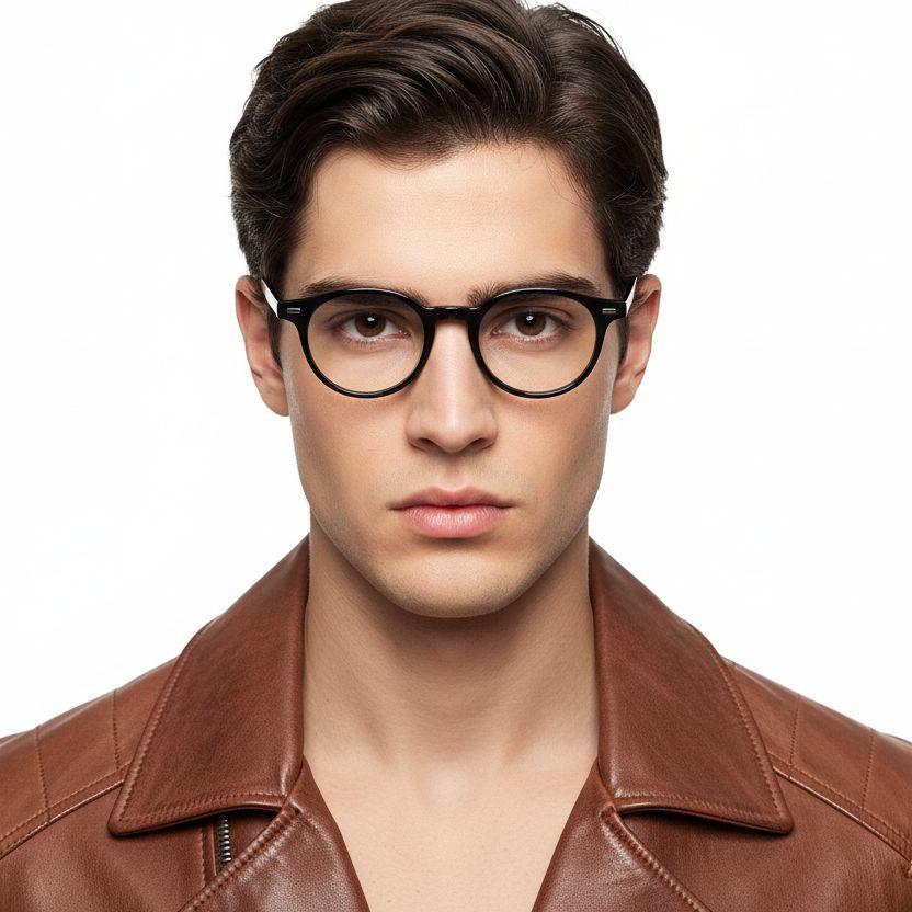 BS1025-0167_Black_Oval_TR90_Glasses_model