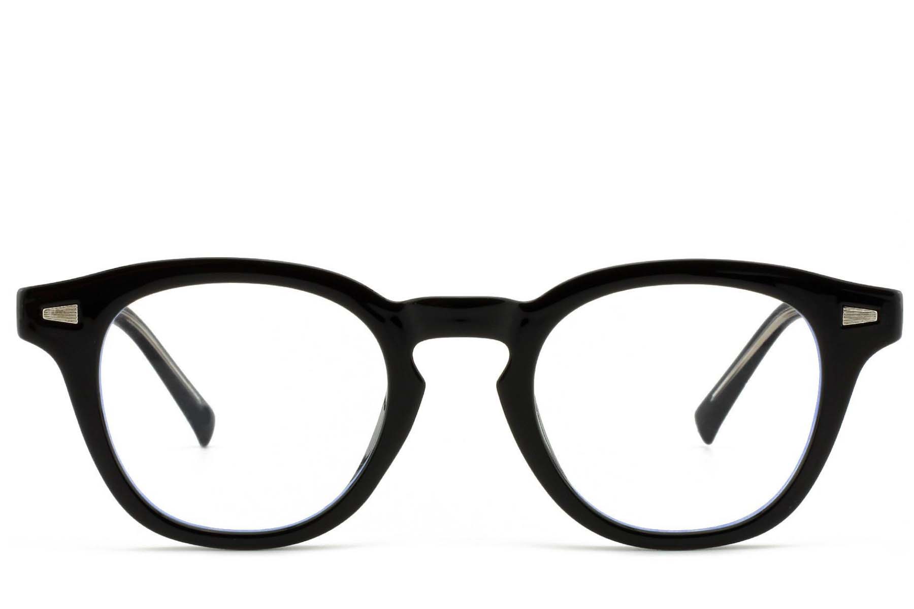 BS1025-0191_Black_Rectangular_TR90_Glasses_front