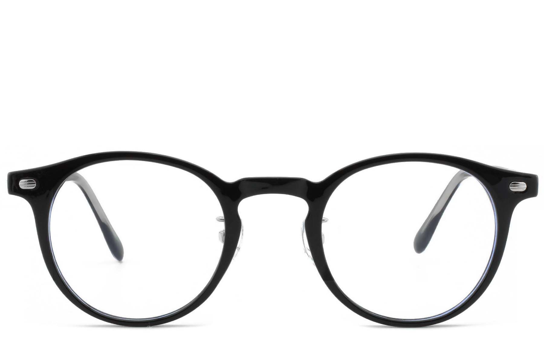 BS1025-0204_Black_Oval_TR90_Glasses_front