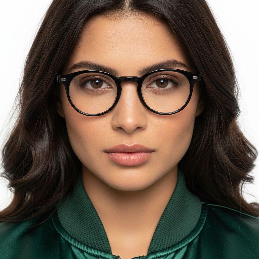 Oval Black TR90 Glasses #BS1025-0204