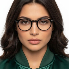 Oval Black TR90 Glasses #BS1025-0204