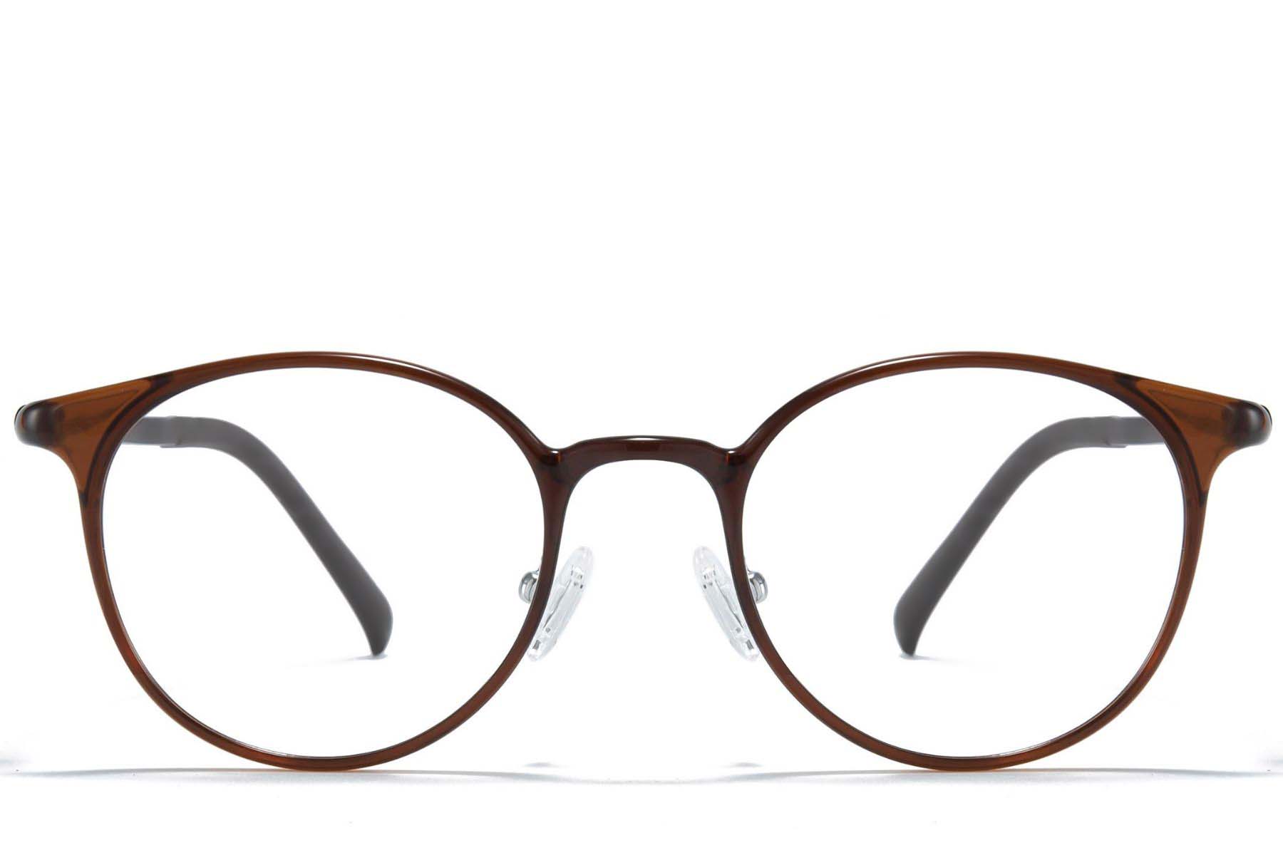 BS1025-0215_Brown_Oval_Ultem_Glasses_front