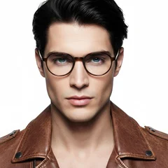 bs1025-0221_brown_round_ultem_glasses_model