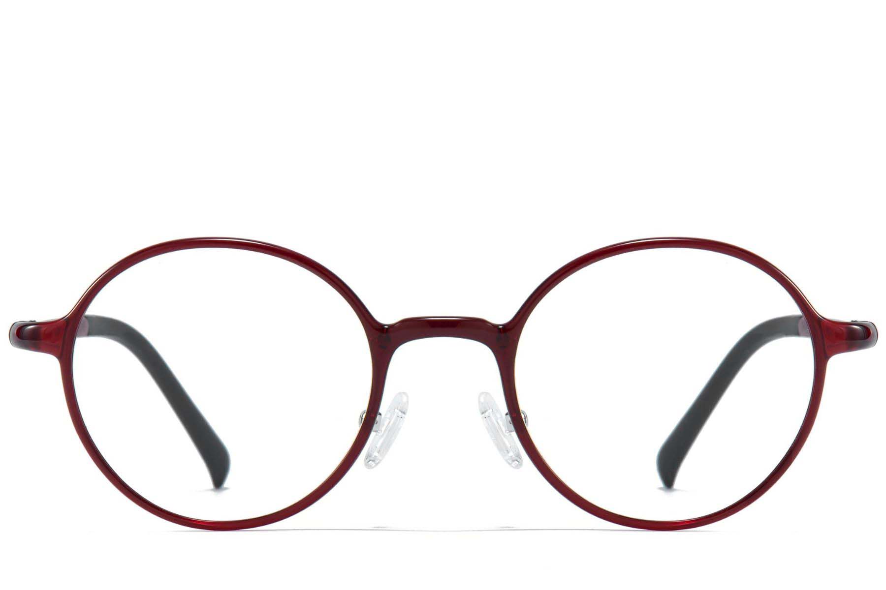 BS1025-0224_Red_Round_Ultem_Glasses_front