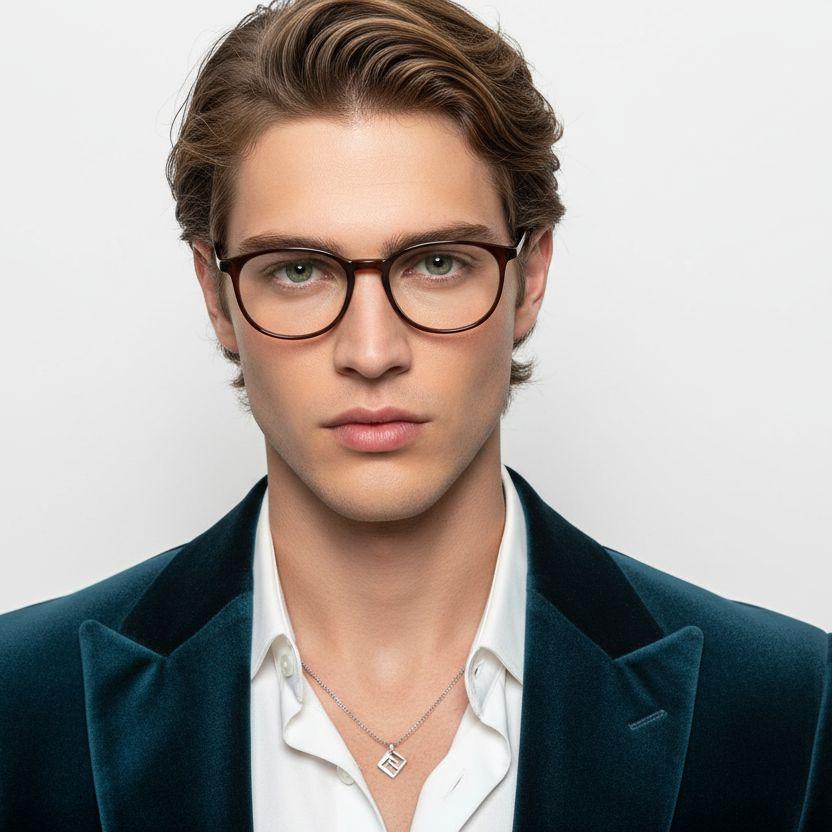 BS1025-0235_Brown_Rectangular_Ultem_Glasses_model