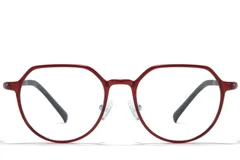 BS1025-0244_Red_Geometric_Ultem_Glasses_front