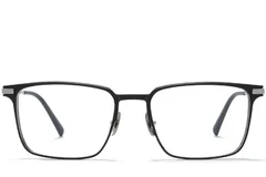 BS1025-0256_Silver_Rectangular_Metal_Glasses_front