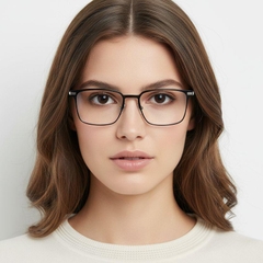 Verres rectangulaires en métal argenté #BS1025-0256