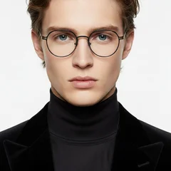 BS1025-0258_Golden_Oval_Metal_Glasses_model