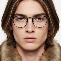 BS1025-0261_Golden_Oval_Metal_Glasses_model