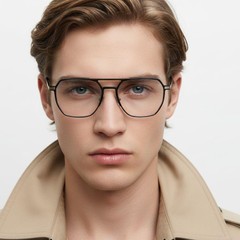 BS1025-0267_Golden_Aviator_Metal_Glasses_model