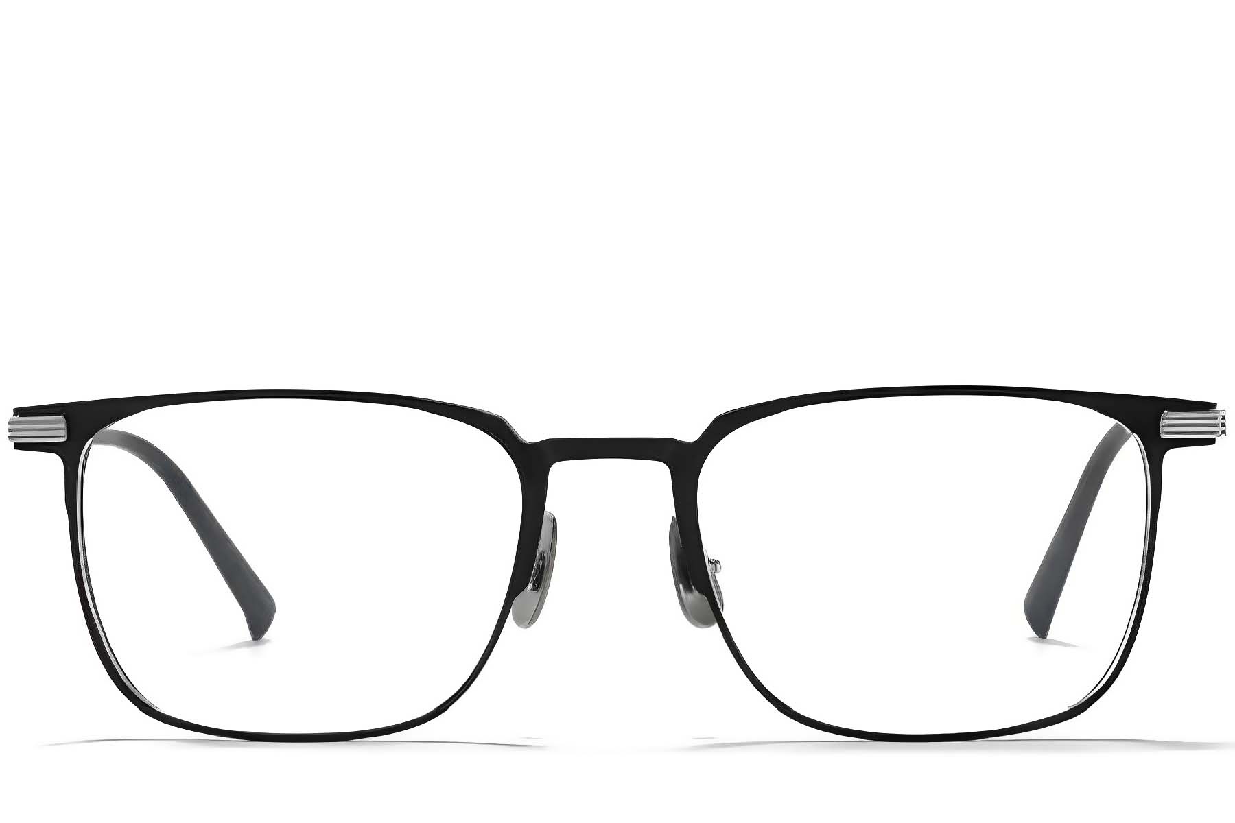 BS1025-0274_Silver_Rectangular_Metal_Glasses_front