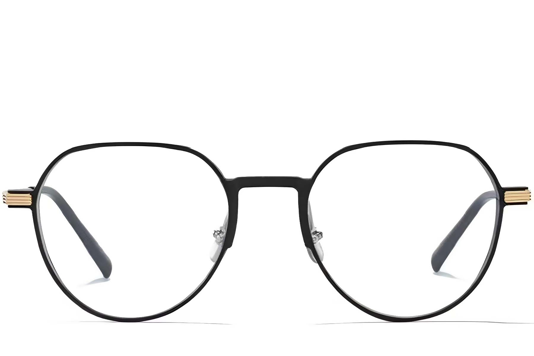 BS1025-0290_Golden_Geometric_Metal_Glasses_front