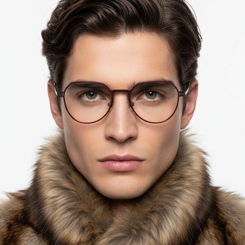 bs1025-0295_red_geometric_metal_glasses_model