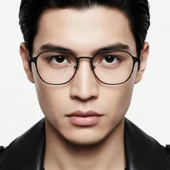 bs1025-0308_silver_rectangular_metal_glasses_model