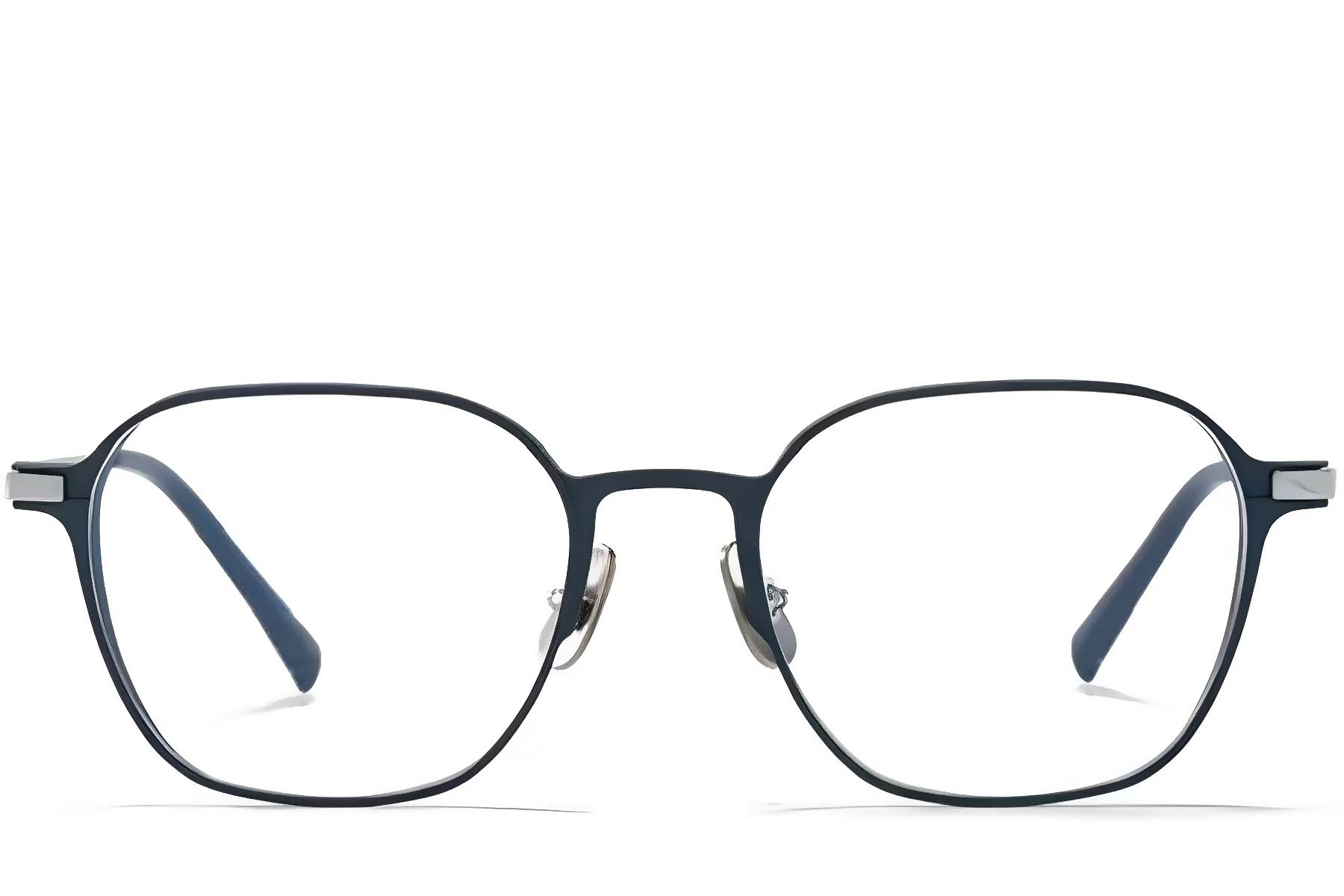 BS1025-0309_Blue_Rectangular_Metal_Glasses_front