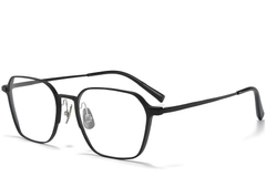 Gafas geométricas de metal negro #BS1025-0311