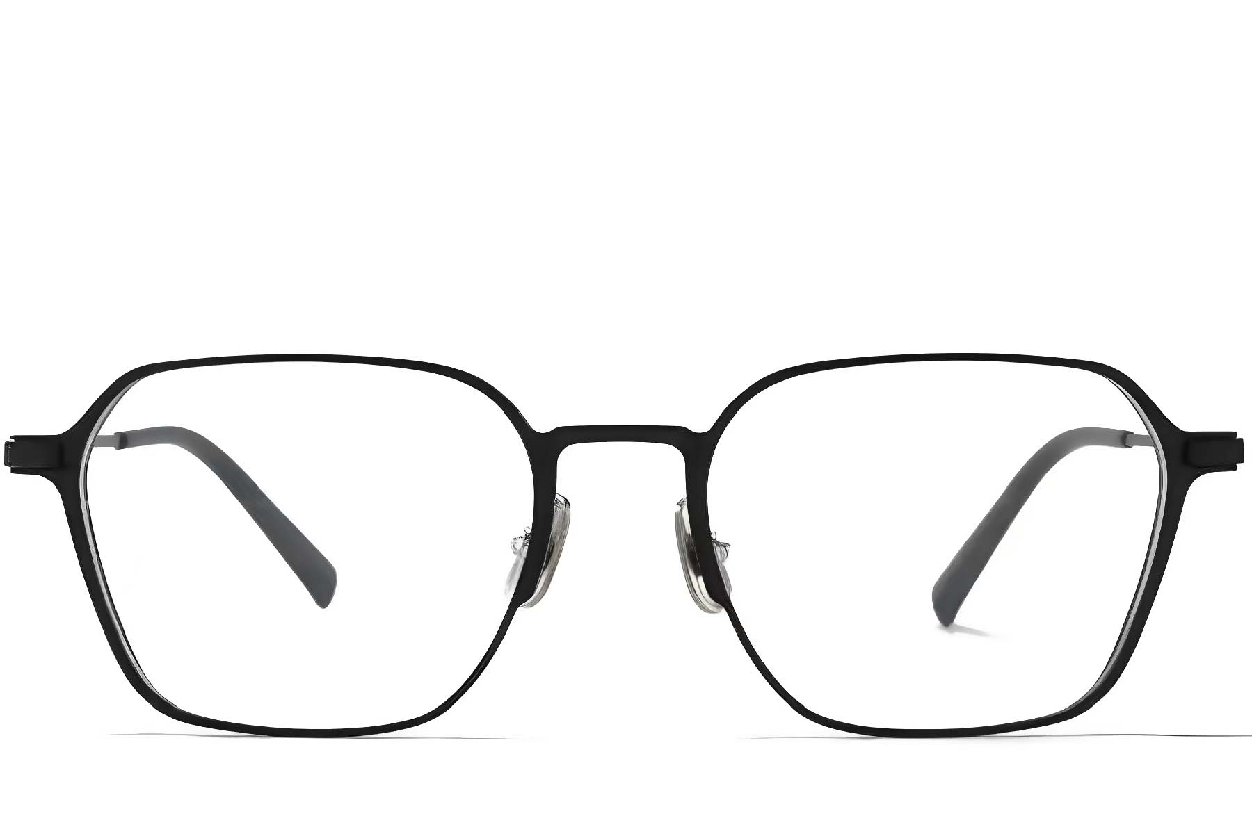 BS1025-0311_Black_Geometric_Metal_Glasses_front