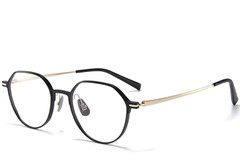 Occhiali geometrici in metallo dorato #BS1025-0314