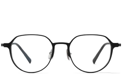 BS1025-0318_Black_Geometric_Metal_Glasses_front