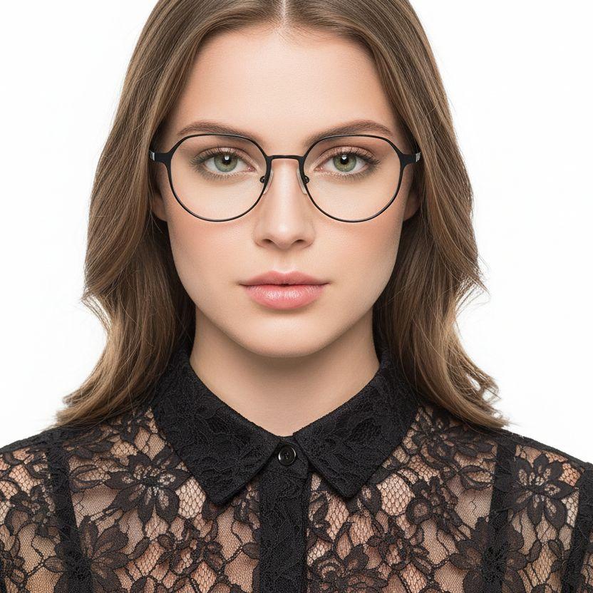 BS1025-0318_Black_Geometric_Metal_Glasses_model