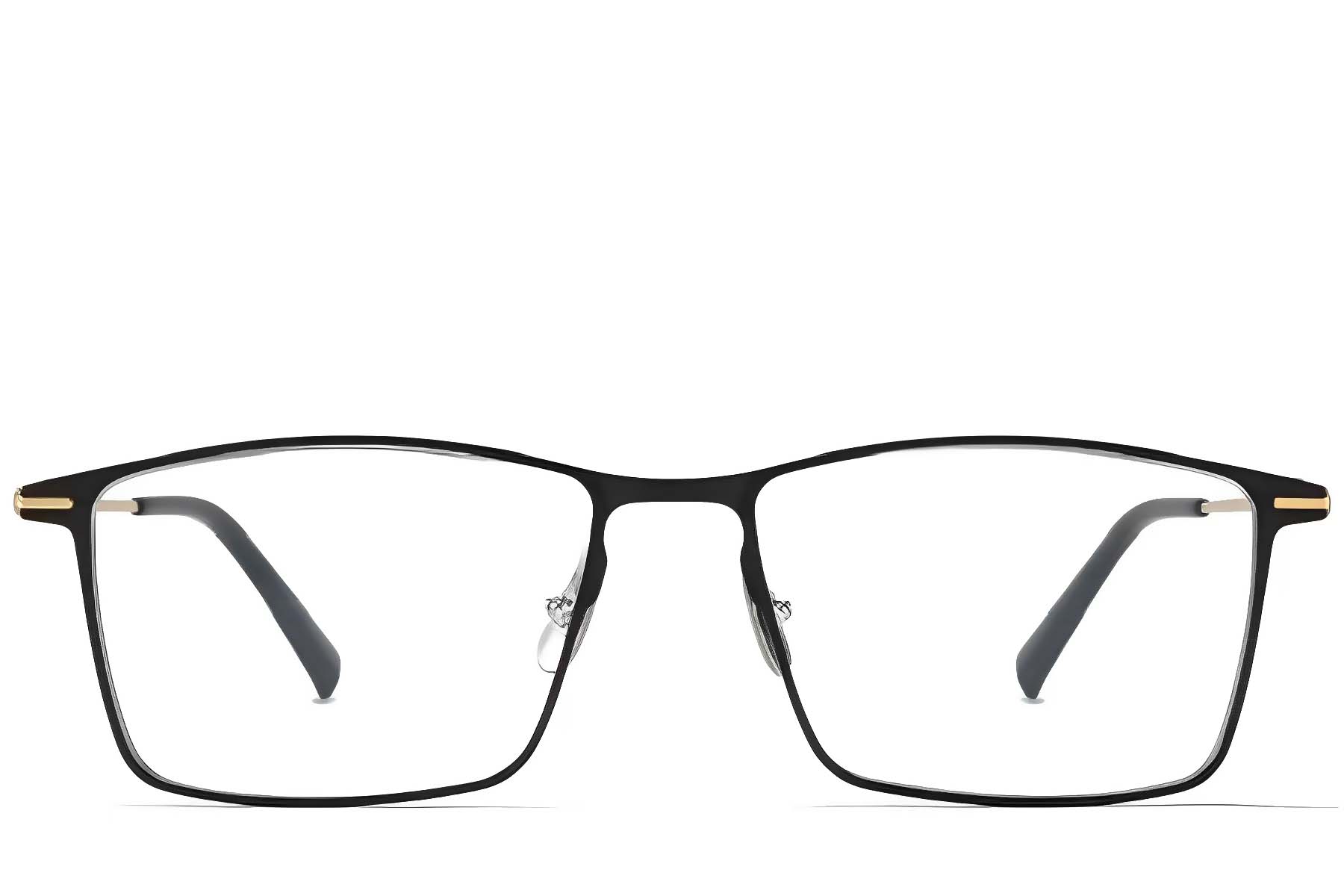 BS1025-0322_Golden_Rectangular_Metal_Glasses_front
