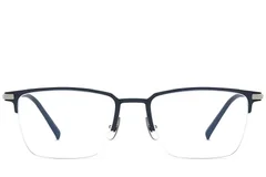 BS1025-0329_Blue_Semi-rimless_Metal_Glasses_front