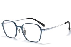 Geometric Blue Metal Glasses #BS1025-0343